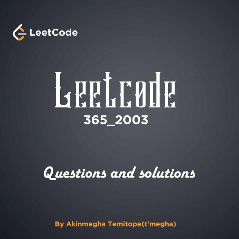 Leetcode 365 (2023)
